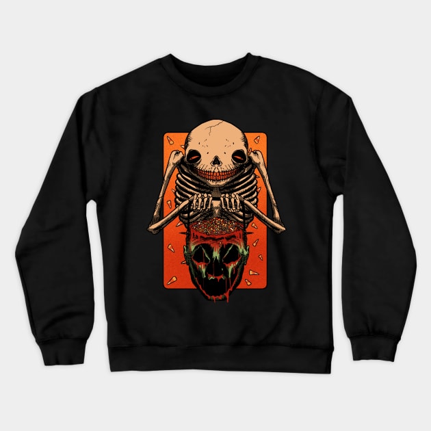 Trick-or-Treat Crewneck Sweatshirt by The Spooky King